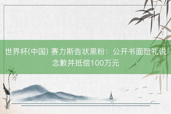 世界杯(中国) 赛力斯告状黑粉：公开书面赔礼说念歉并抵偿100万元