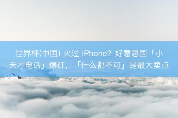 世界杯(中国) 火过 iPhone？好意思国「小天才电话」爆红，「什么都不可」是最大卖点