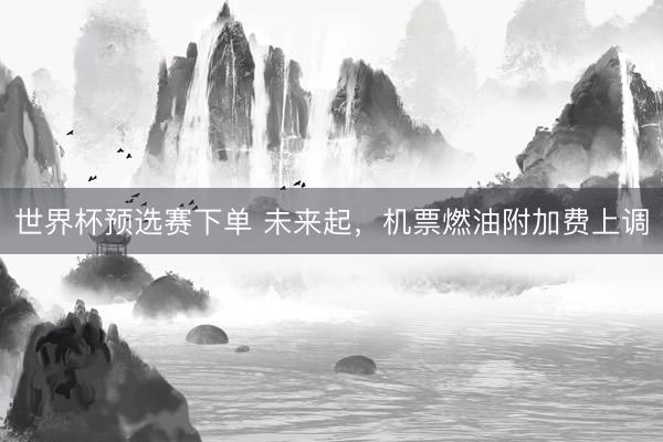 世界杯预选赛下单 未来起，机票燃油附加费上调