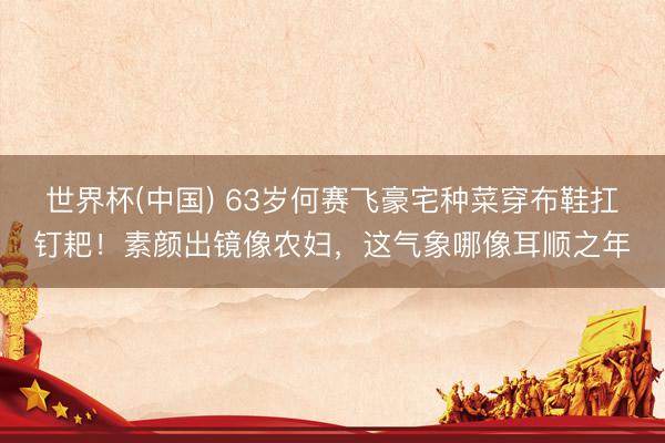 世界杯(中国) 63岁何赛飞豪宅种菜穿布鞋扛钉耙！素颜出镜像农妇，这气象哪像耳顺之年