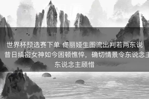 世界杯预选赛下单 佟丽娅生图流出判若两东说念主！昔日缜密女神如今困顿憔悴，确切情景令东说念主顾惜