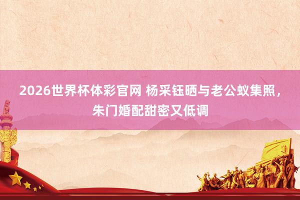 2026世界杯体彩官网 杨采钰晒与老公蚁集照,朱门婚配甜密又低调